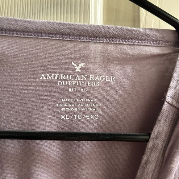 American Eagle Outfitters Distressed Purple Tee - Picture 2 of 2